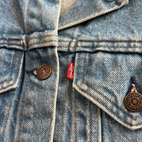 Vintage Levi's Womens Medium Denim Vest Jacket 76589-1212 Motorcycle Harley - Picture 6 of 9